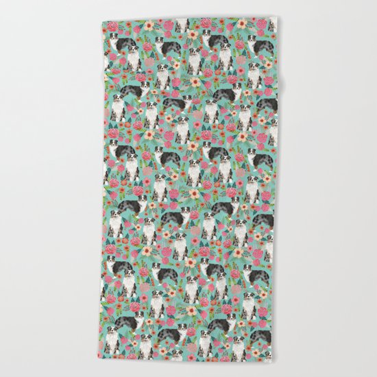 Australian Shepherd owners dog breed cute herding dogs aussie dogs animal pet portrait dog art Beach Towel