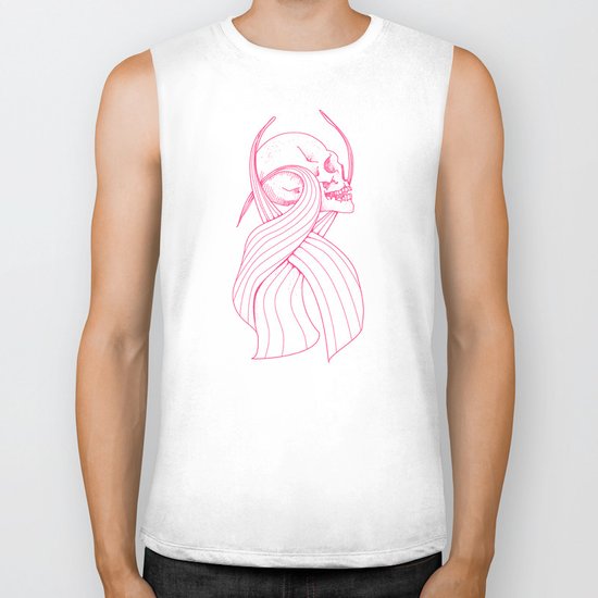 skeleton head Biker Tank