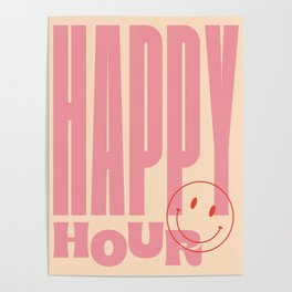 Happy Hour Pink Poster