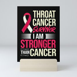 Head and Neck Throat Cancer Ribbon Survivor Mini Art Print