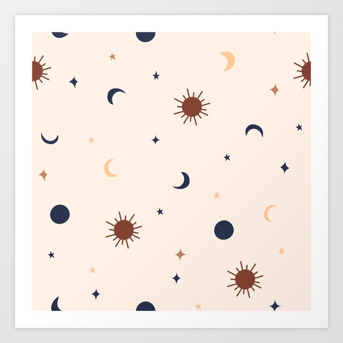 Modern Celestial Pattern Art Print