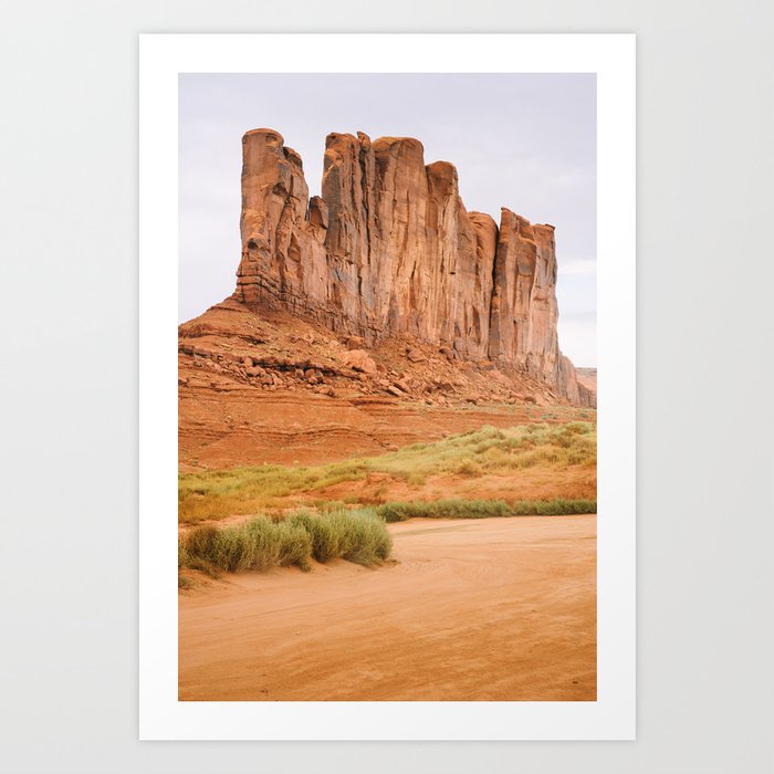 Sandstone Cliffs At Monument Valley Art Print