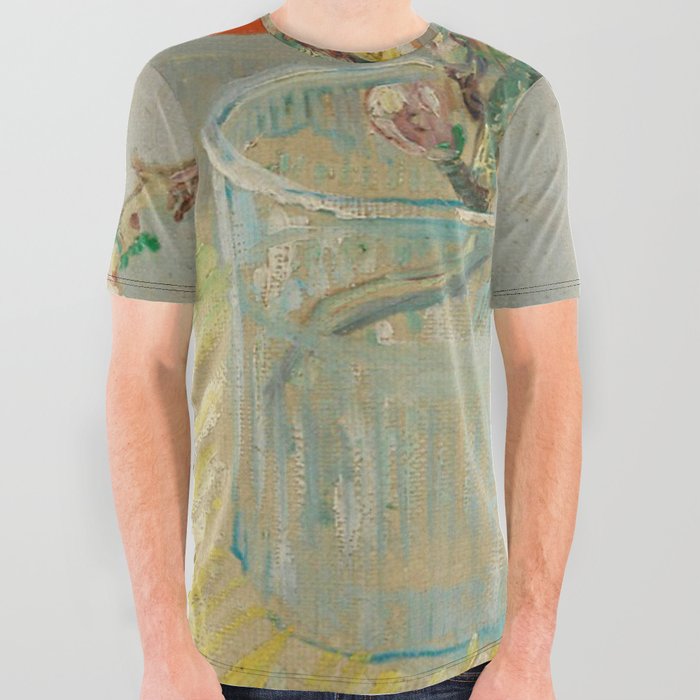 Vincent Van Gogh " Blossoming Almond Branch in a Glass All Over Graphic Tee
