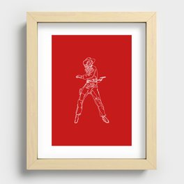 Crimson Cowgirl Recessed Framed Print