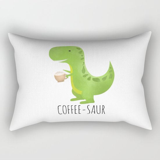 Coffee-saur Rectangular Pillow