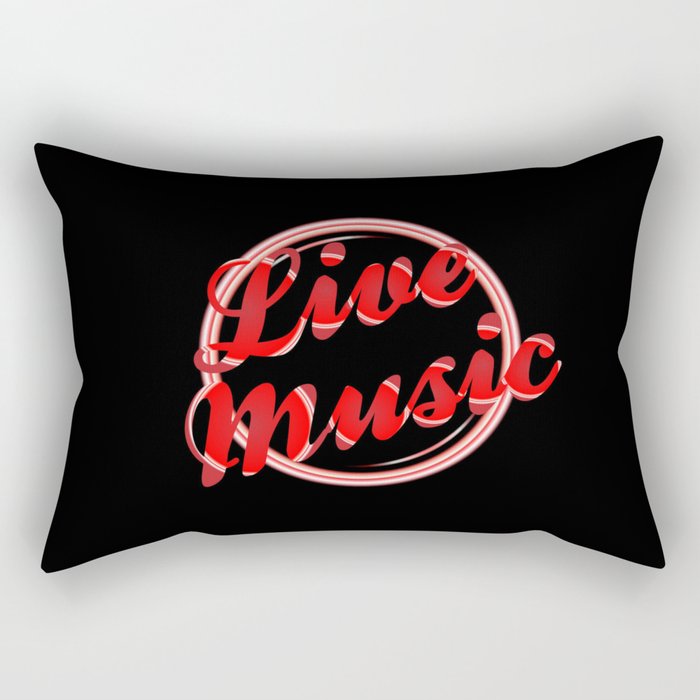 Live Music Florescent Light Rectangular Pillow