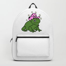 Cowboy Frog - Frog With Cowboy Hat Backpack | Trending, Cowboy, Hat, Toad, Animal, Frogs, Graphicdesign, Funny, Pink, Frog 