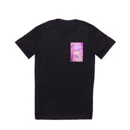 Alcohol ink marble in pink and violet T Shirt