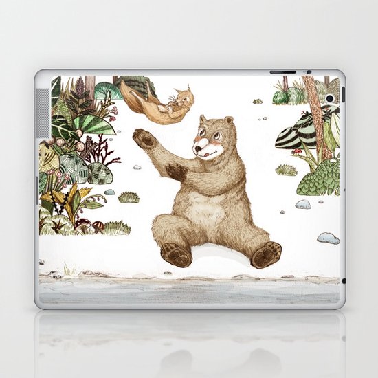 Mr.Brown is playing with the squirrel Laptop & iPad Skin
