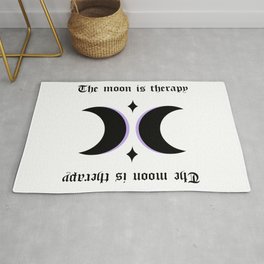 The moon is therapy Area & Throw Rug