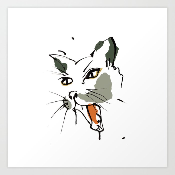 This is the cat that killed the rat..... Art Print