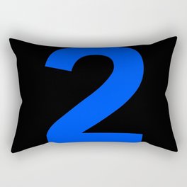 Number 2 (Blue & Black) Rectangular Pillow