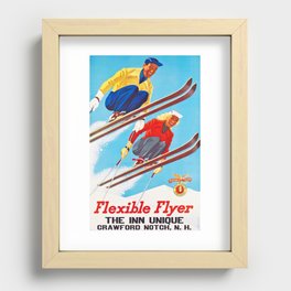 Vintage Ski Poster Recessed Framed Print