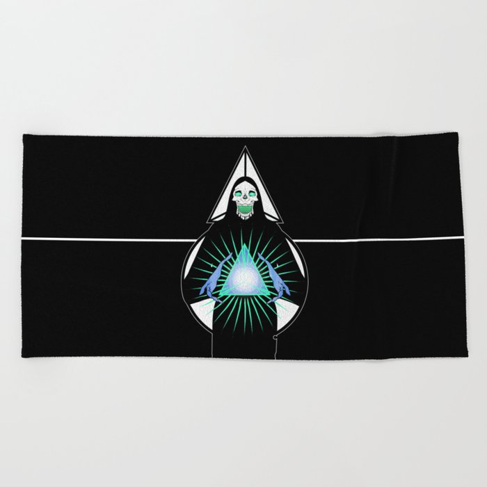 Skull Mage Beach Towel By Hadrion Society6 Skull Mage Beach Towel