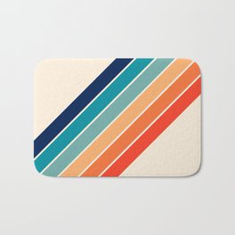 Karanda - 70s Style Classic Retro Stripes Bath Mat