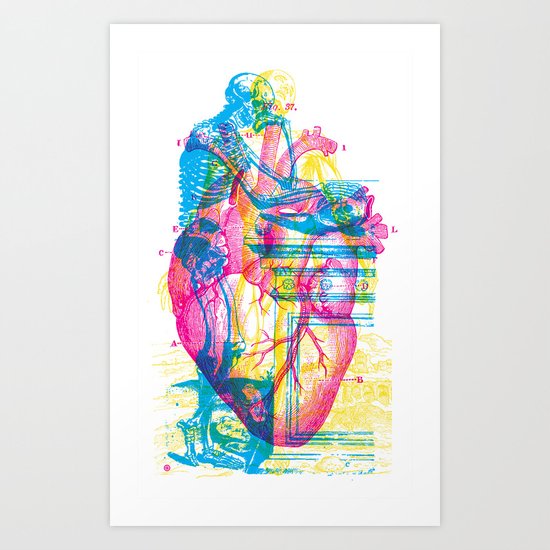 Andreae Vesalii Montage Art Print