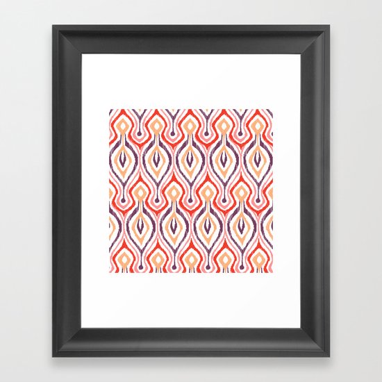 Sketchy Ikat - Nebula Framed Art Print