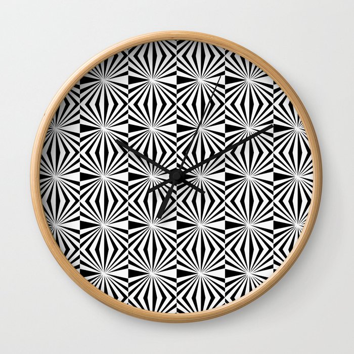 Optical pattern 85 black and white Wall Clock