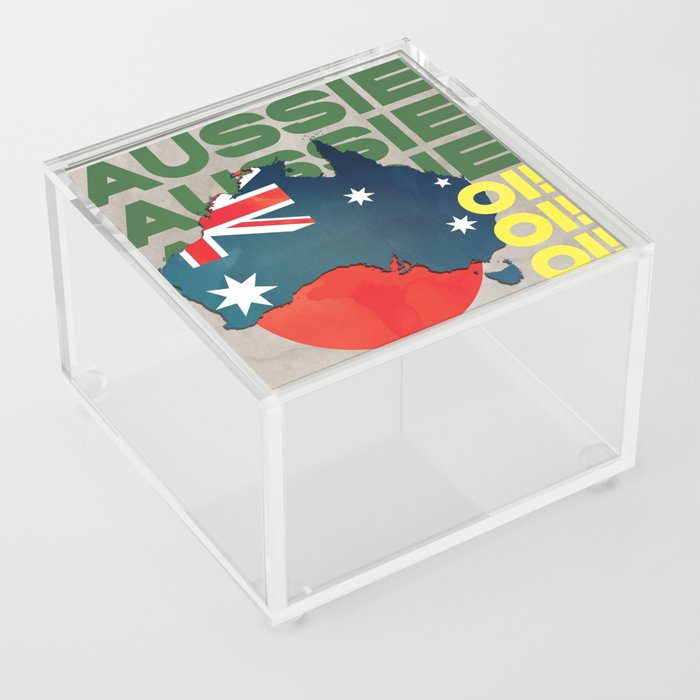 Vintage Team Australia Art Acrylic Box