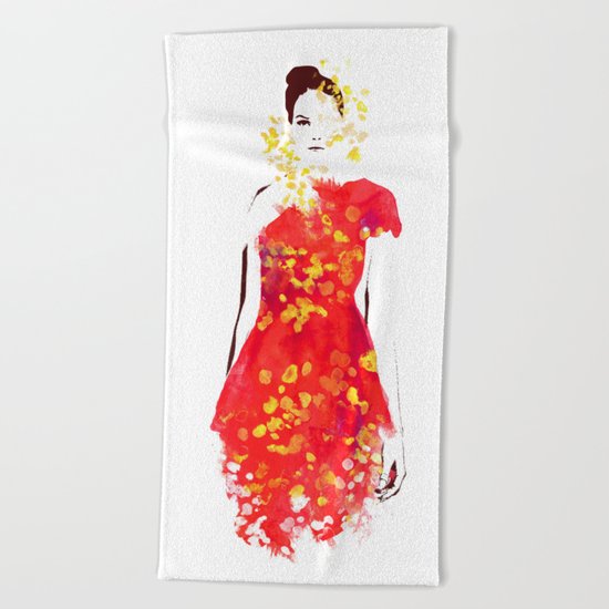 Flicker in the storm Beach Towel