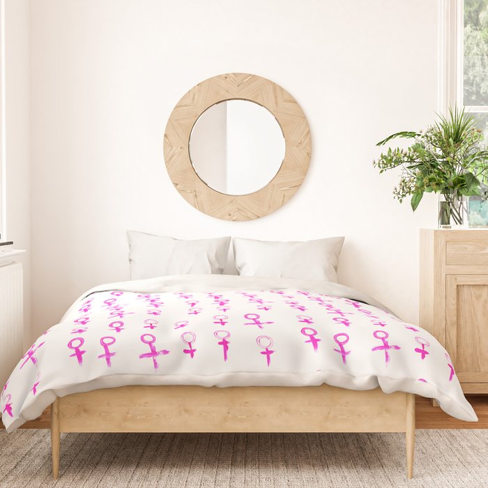 Girl Power 90s Style Duvet Cover by Nicole Society6