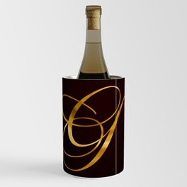 Golden letter G in vintage design Wine Chiller