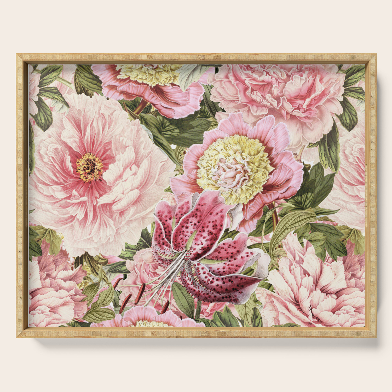 Vintage & Shabby Chic Floral Peony & Lily Flowers Watercolor ...