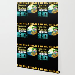 Retirement Beach Retired Summer Waves Party Wallpaper