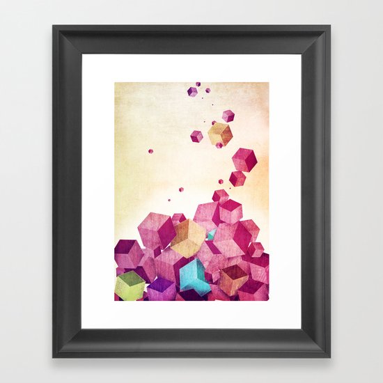 color cubes Framed Art Print