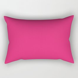 From The Crayon Box Razzmatazz - Bright Pink Solid Color / Accent Shade / Hue / All One Colour Rectangular Pillow
