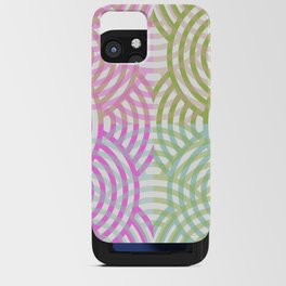 Circles pattern in pastel colours iPhone Card Case