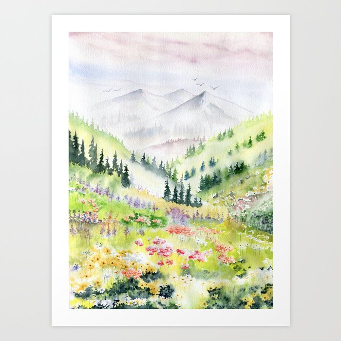 Mountain Morning 3 Art Print