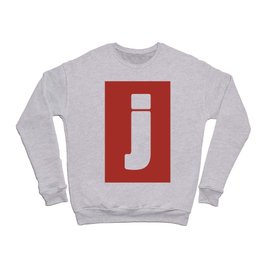 j (White & Maroon Letter) Crewneck Sweatshirt