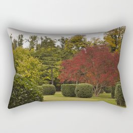Spain Photography - Beautiful Garden With Hedges And Trees  Rectangular Pillow