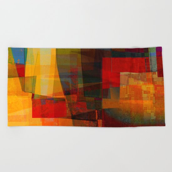 autumn landscape Beach Towel