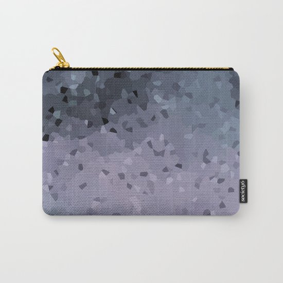 Abstract geometric pattern in blue grey and purple colours . Crystals Carry-All Pouch