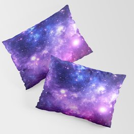 Purple Blue Galaxy Nebula Pillow Sham