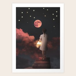 Pink Moon Art Prints For Any Decor Style Society6