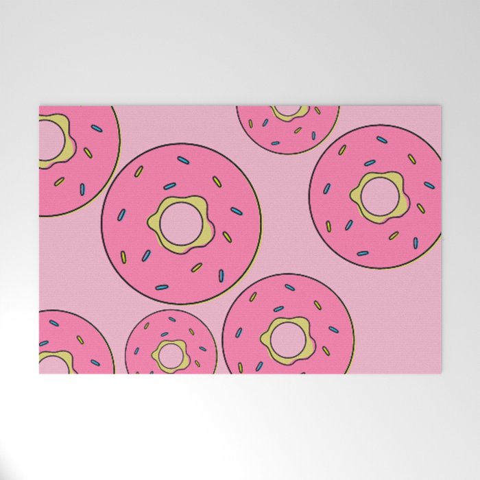 Pink Donut Welcome Mat