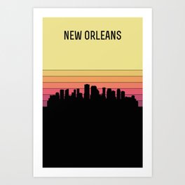 New Orleans Skyline Art Print