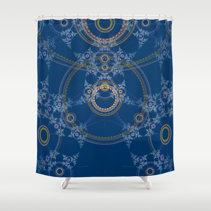 Blue mandala texture Shower Curtain