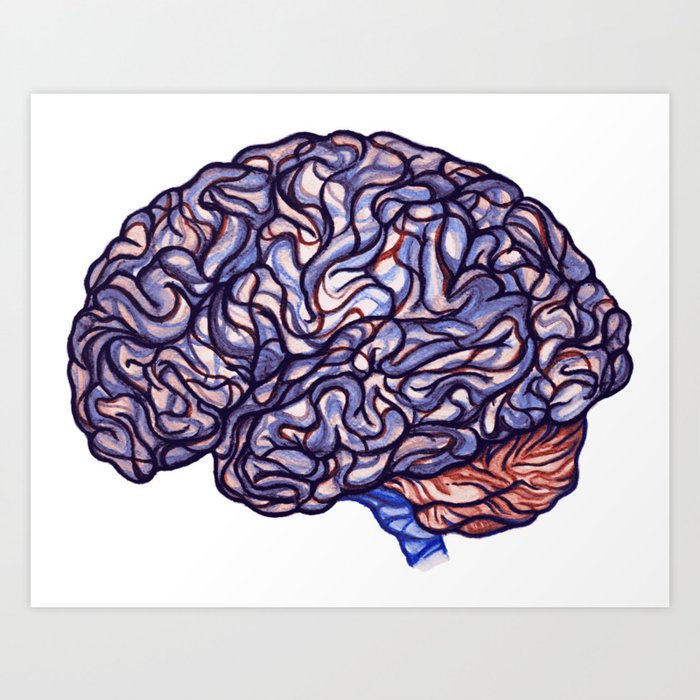 Brain Storming and tangled thoughts Art Print
