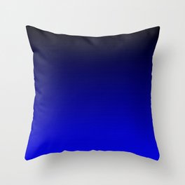 Black and Cobalt Gradient Throw Pillow