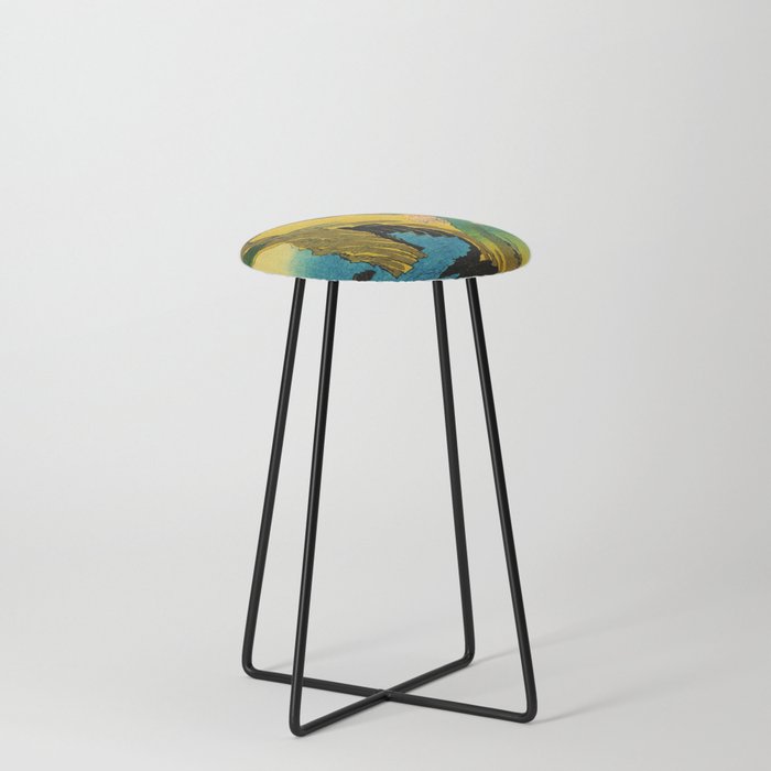 Cherry Blossom Trees on Japan Cliff Counter Stool