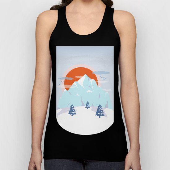 Winter breeze in Alpes Unisex Tank Top