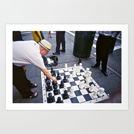 giant chess game Art Print