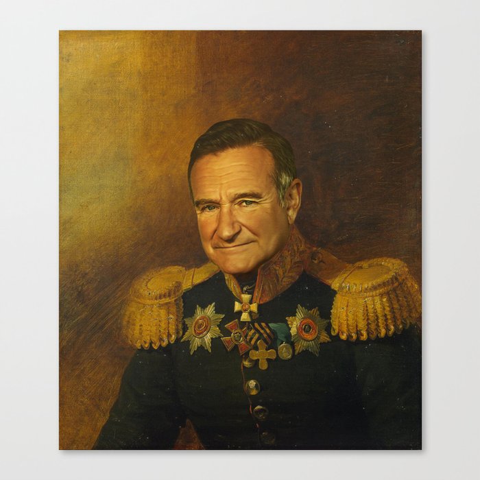 Robin Williams - replaceface Canvas Print