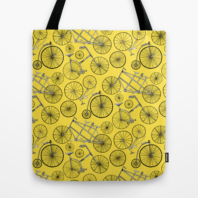 bright yellow tote bag
