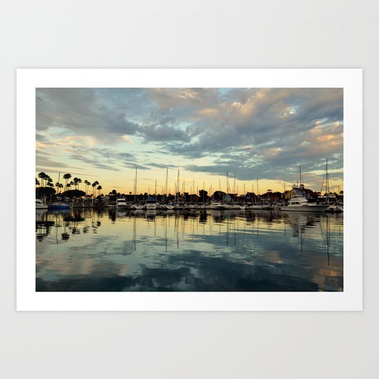 Shoreline Village Marina Art Print
