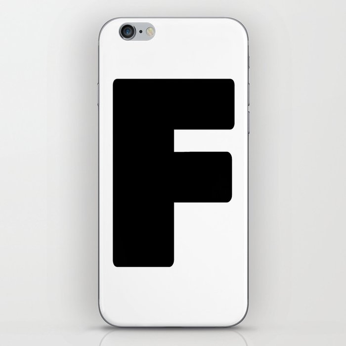 F (Black & White Letter) iPhone Skin